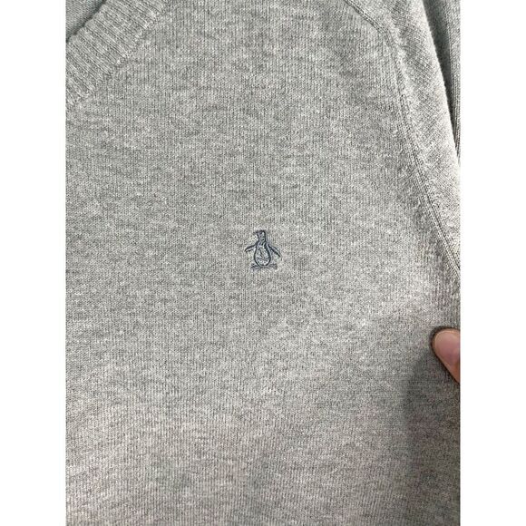 Penguin by Munsingwear Knit V Neck Long Sleeve 100% Cotton Sweater - Picture 7 of 11